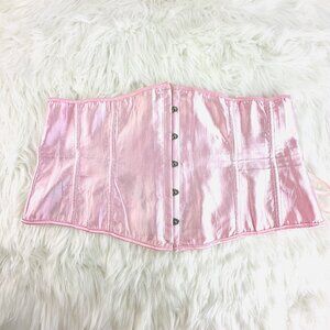 Vintage pink corset waist cincher pastel pink plus size 6XL